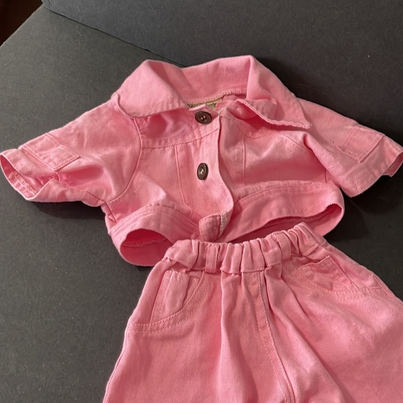 WACKY BEAR BUILD A BEAR PINK DENIM JACKET AND PANTS - Picture 2 of 6